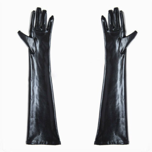 Effetto Bagnato Guanti Donna Cocktail Lattice Lunghi Uomo Sexy Cosplay Costumes - Foto 8 di 20