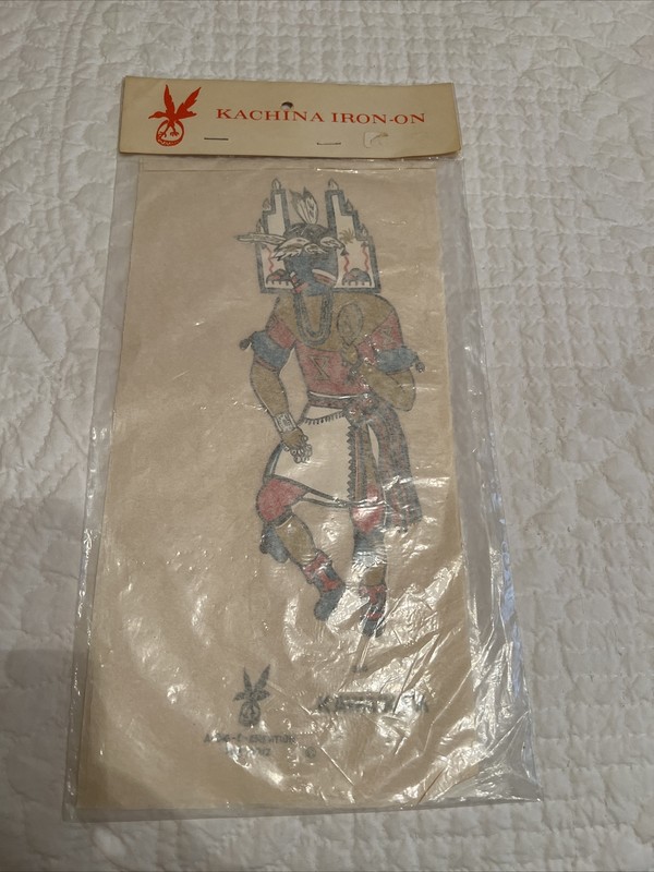 Native American Kachina iron-on Kawaika’a new in package Big B Creation 10”x4”