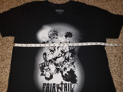 Fairy Tail T Shirt Adult Large L Short Sleeve Black Graphic Print