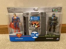 DC Superman Heroes Unite Darkseid Super Villains 4" 1st Edition 2 Pack