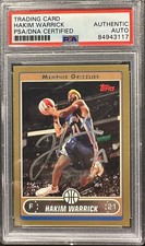 2006-07 Topps HAKIM WARRICK SIGNED AUTOGRAPHED BASKETBALL CARD Gold /500 #92 PSA