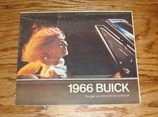 Original 1966 Buick Full Line Foldout Sales Brochure 66 Skylark Special Electra