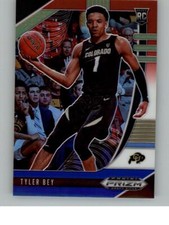 2020 Panini Prizm Draft Picks Tyler Bey 35 Red White and Blue Colorado Buffaloes