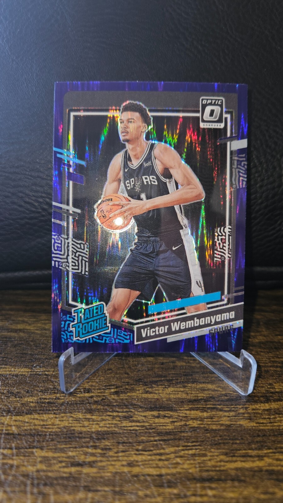 2023-24 Panini Donruss Optic - Purple Shock Prizm #225 Victor Wembanyama