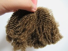 OOAK Doll Head Reroot Small Curly Hair Brown 30g