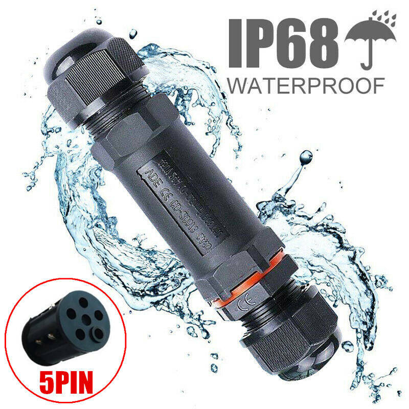 Steckverbinder Wasserdicht Wasserdichter Kabelverbinder 5-polig IP68 – Outdoor-Muffe Für Bis Zu 450V Stromkabel Verbinder