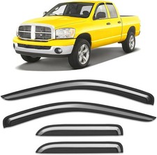 Dark Smoke Window Visors for Dodge Ram 1500 2500 Quad Cab 02-09 Acrylic Shield
