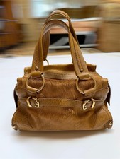 DKNY Vintage Brown Pony Hair Leather Slouchy ...