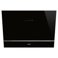 Smeg 80cm Angled Chimney Cooker Hood - Black KV28N