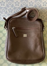 The Saville Row Company Brown Cross Body Leather Messenger Bag Men’s Unisex