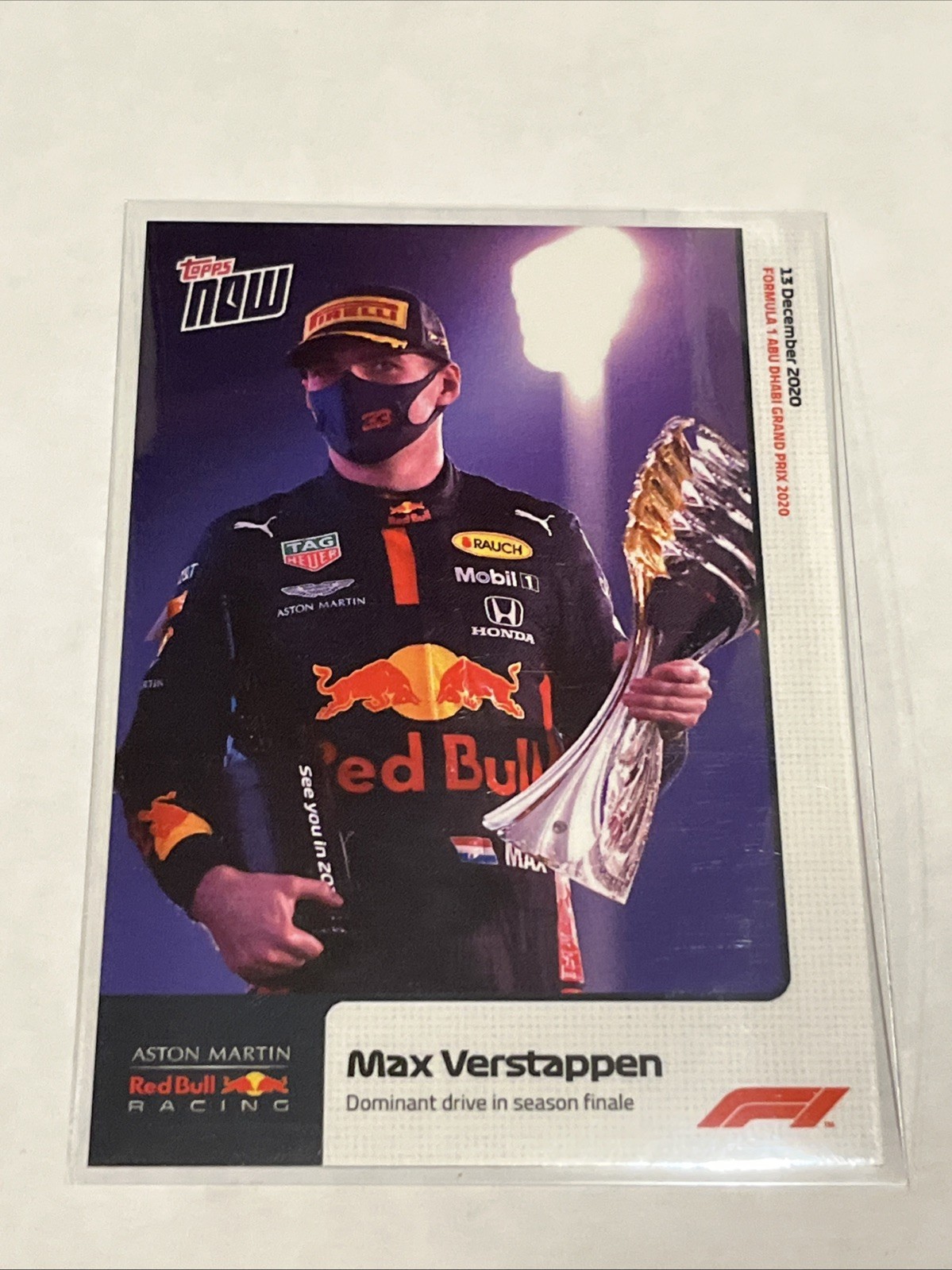 2020 Topps Now Formula 1 Max Verstappen #23 F1 023