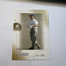 2001 SP Authentic Hunter Haas Gold #/100 Stars Rookie RC #76 Golf