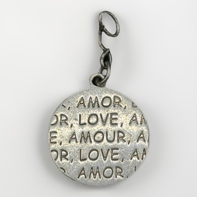 Vintage 925 Sterling Silber Amour Love Amor Charm Anhänger