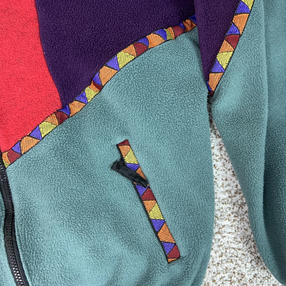 Chaqueta Jack Wolfskin De Colección Para Hombre Mediana Polar Cremallera Hecha en EE. UU. 90s Polarsystem Foto 3 de 4