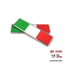 2 PCS IT Italian Emblem Sticker Decals for Vehicle Auto Car Front Italy Flag