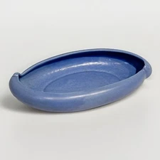 Vintage Haeger Pottery Blue Glaze Planter Low Bowl Centerpiece MCM Made in USA