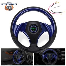 12.5 320mm Blue Carbon Fiber Drifting Racing Steering Wheel Flat Dish 6 Bolts