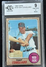 1968 Topps Baseball #140 Tony Conigliaro Beckett  9 NM Boston Red Sox⚾️