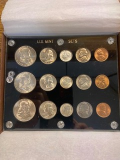 1953 US. 15 coin set in capital holder . S.F Philly and Denver