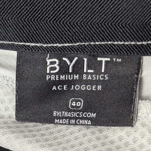 BYLT Premium Basics Ace Jogger Men’s Size 40 Light Gray Tapered Casual Pant EUC - Picture 5 of 6