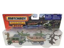 Matchbox Adventure Pack Hitch N Haul Crocodile Country Swamp Raider Raft Boat Matchbox Adventure Pack Hitch N Haul Crocodile Country Swamp Raider Raft Boat