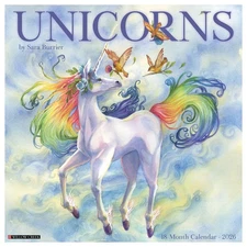 Unicorns by Sara Burrier (art) 2026 12" x 12" Wall Calendar (free shipping)
