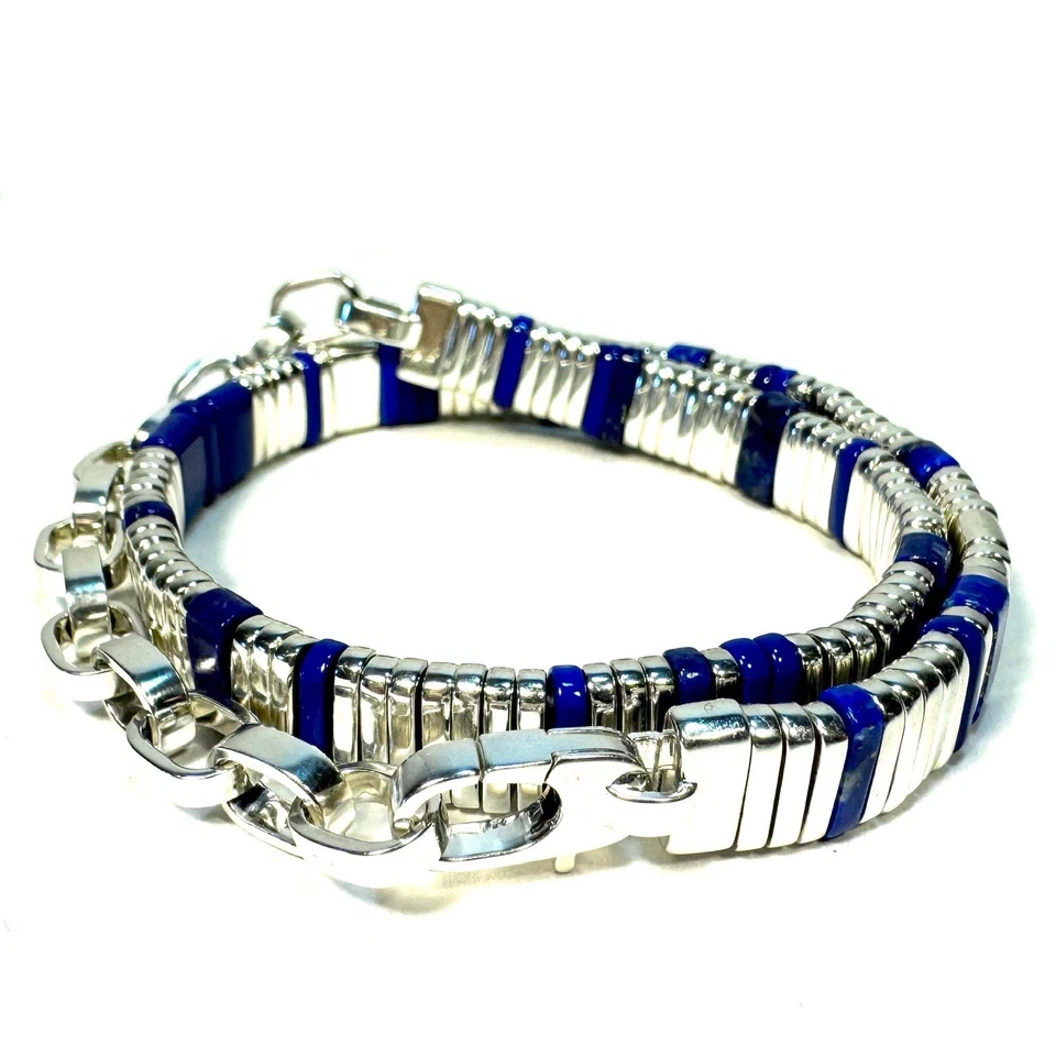 JOHN HARDY Womens .925 Silver Colorblock Lapis Lazuli Enamel Choker Necklace - Image 3 of 4