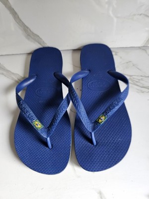 HAVAIANAS UK 8-9 EU 42-43 HERREN DAMEN BLAU GUMMI FLIPFLOP SOMMER STRAND SANDALEN