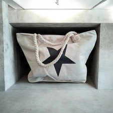 Strandtasche Stern - mit Reißverschluss und ...
