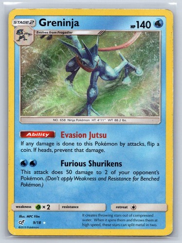 Greninja 9/18 Detective Pikachu Ultra Rare Holo Pokemon