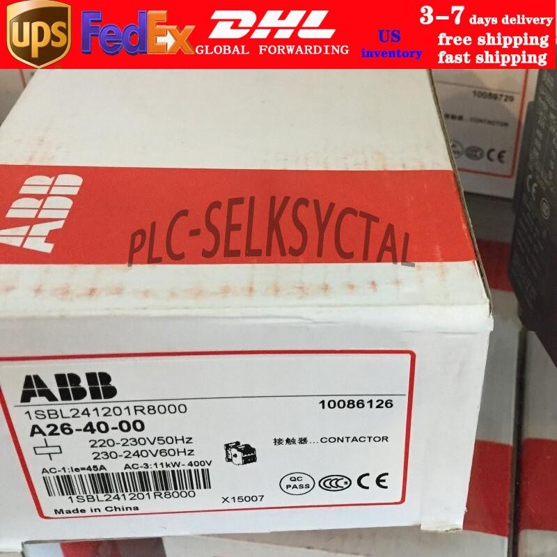New ABB A26-40-00 24V 50Hz / 24V 60Hz Contactor 1SBL241201R8100