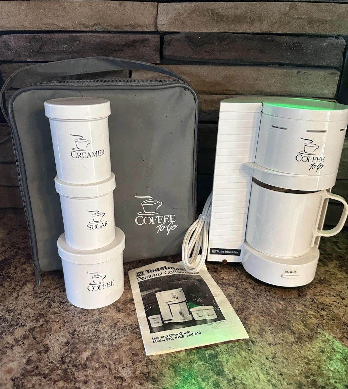 Toastmaster Coffee To Go Travel Coffee Maker: Model 513, Mug & Case