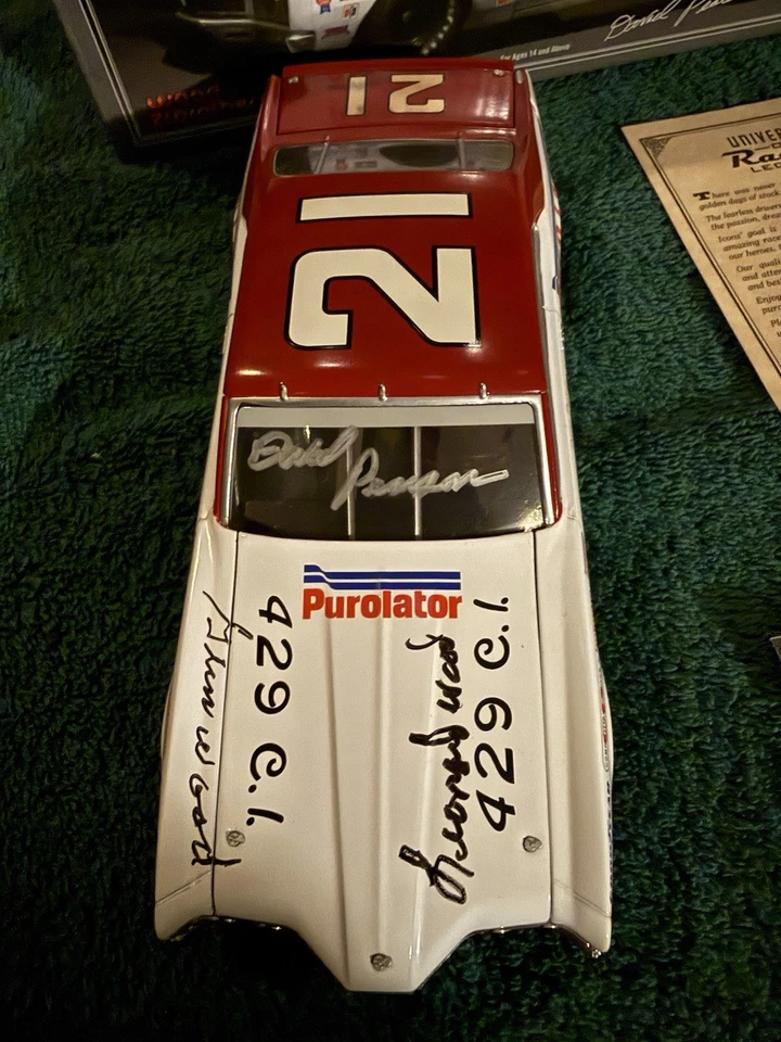 David Pearson 1971 Signed Purolator Mercury Cyclone University Of Racing Legends - Image 3 of 4