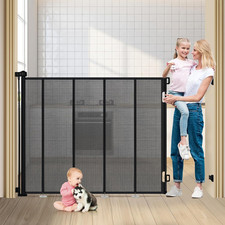 47" Extra Tall Retractable Baby Gates, Extends to 71" Wide, Extratall Retractabl