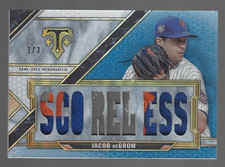 Jacob deGrom 2021 Topps Triple Threads Memorabilia Relics Patches 1/3