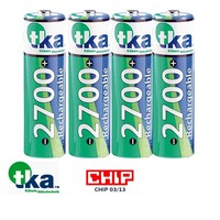 Tka 4Er-Set Nimh-Akkus Typ Aa / Mignon, 2.700 Mah, Mit Aufbewahrungs-Box