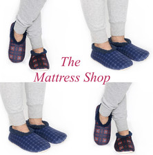     SNUGGUPS Mens Plaid Blue/Red Slippers Socks Sploshies Birthday Gift 2024/25