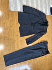 Traje vintage V2 de Versace lana gris ojo de pájaro 40R (32/32 pantalones)