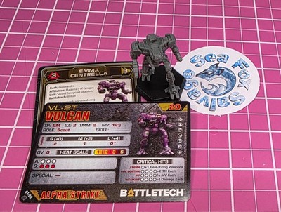 BattleTech Vulcan Mech  -- Inner Sphere Security Lance + Cards