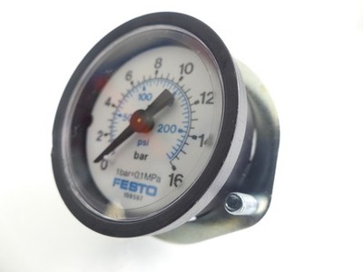Festo 159597 FMA-40-16-1/4-EN Flanschmanometer Anzeigebereich bar mit Halterung