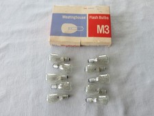 Vintage Westinghouse M3 Clear Flashbulbs, 12 Bulbs