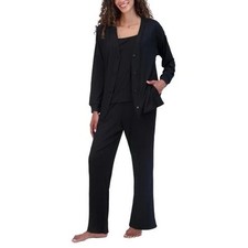 Live 2 Lounge Women's 3-piece Lounge Set, Black Small