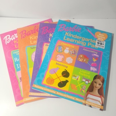 Barbie Kindergarten Learning Pad Set 4  Basic Thinking Skills Homeschool 2002 