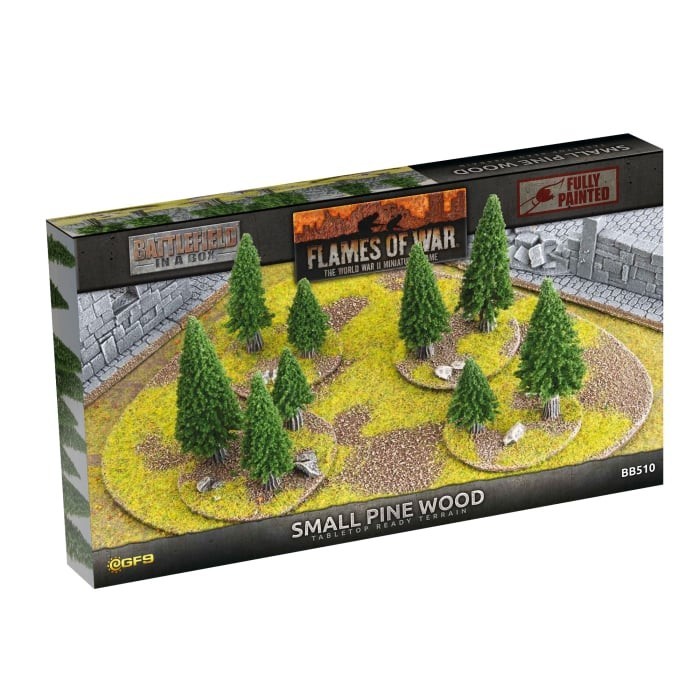 Small Pine Wood - Painted 15mm Scale - Flames of War - Battlefield In A Box