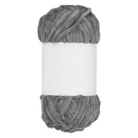 Samt Chenille Garn Dickes Flauschiges Klobiges Garn (Schwarz Grau, 80M)