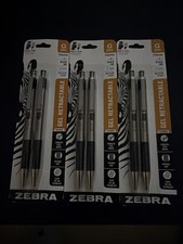 NEW 3 PACKS 6 PENS ZEBRA G 301 GEL RETRACTABL...