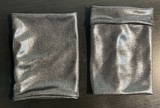 Srebrne metaliczne mankiety na nadgarstek Nadgarstek Rozciągliwy kostium Akcesoria Cosplay Impreza