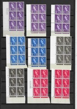 1958/69 QEII REGIONALS SCOTLAND  CYLINDER COLLATION OF 21 DIFFERENT PANES MNH