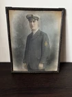 Antique Framed Photograph WW1 Royal Navy Chief Petty Officer Military Portrait