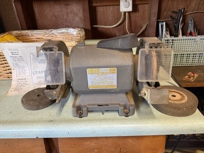 Craftsman Bench Grinder 6  397 19320 With 2 Grinders 1/4 Hp